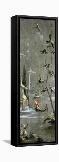 Decorative Chinoiserie Panel, Woman in Exotic Eastern Dress c.1674-1700-Robert Robinson-Framed Stretched Canvas