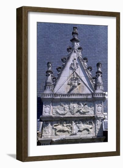 Decorative Detail from Chateau De Laval, Pays De La Loire, France-null-Framed Giclee Print