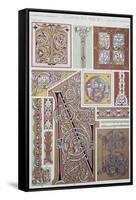 Decorative Detail from Illuminated Manuscript, Plate LXXI from Grammar of Ornament-Owen Jones-Framed Stretched Canvas
