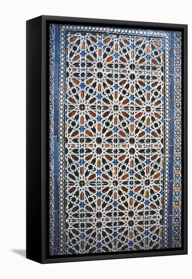 Decorative Element in Azulejos-null-Framed Stretched Canvas