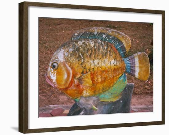 Decorative Fish in a Park near Phuket, Thailand-Tom Haseltine-Framed Photographic Print