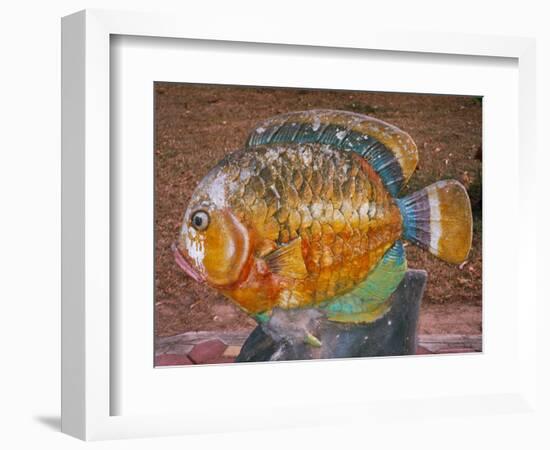 Decorative Fish in a Park near Phuket, Thailand-Tom Haseltine-Framed Photographic Print