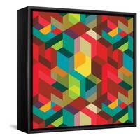 Decorative Geometric and Abstract Elements-emirilen-Framed Stretched Canvas