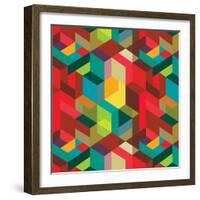 Decorative Geometric and Abstract Elements-emirilen-Framed Art Print