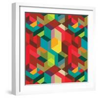 Decorative Geometric and Abstract Elements-emirilen-Framed Art Print