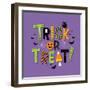 Decorative Halloween Trick or Treat Typography with Illustrated Halloween Elements.-teddyandmia-Framed Photographic Print