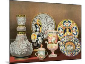 Decorative Italian Earthenware by Marquis Carlo Ginori by J. B. Waring-null-Mounted Photographic Print