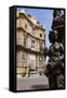 Decorative Lamp Post and Piazza Quattro Canti in Palermo, Sicily, Italy, Europe-Martin Child-Framed Stretched Canvas