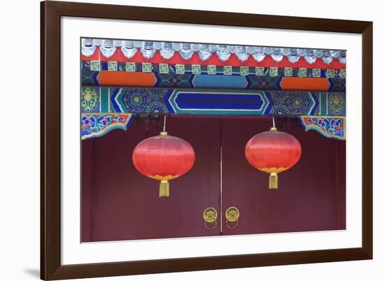 Decorative Lanterns at the Forbidden City, Beijing, China, Asia-Christian Kober-Framed Photographic Print