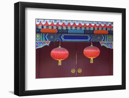 Decorative Lanterns at the Forbidden City, Beijing, China, Asia-Christian Kober-Framed Premium Photographic Print