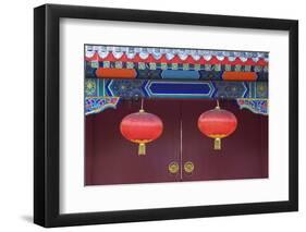 Decorative Lanterns at the Forbidden City, Beijing, China, Asia-Christian Kober-Framed Premium Photographic Print