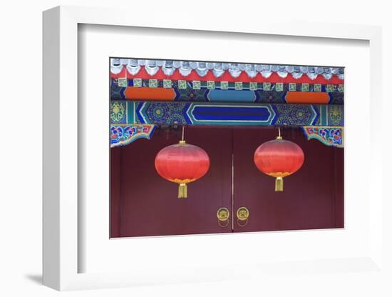 Decorative Lanterns at the Forbidden City, Beijing, China, Asia-Christian Kober-Framed Photographic Print