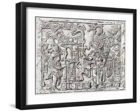 Decorative Lintel from the Ancient Mayan City of Yaxchilan, Chiapas, Mexico-null-Framed Giclee Print