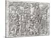 Decorative Lintel from the Ancient Mayan City of Yaxchilan, Chiapas, Mexico-null-Stretched Canvas