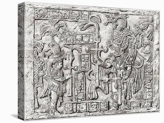 Decorative Lintel from the Ancient Mayan City of Yaxchilan, Chiapas, Mexico-null-Stretched Canvas