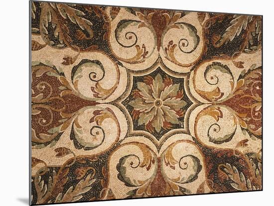 Decorative Mosaic with Floral Motifs, from Timgad-null-Mounted Giclee Print