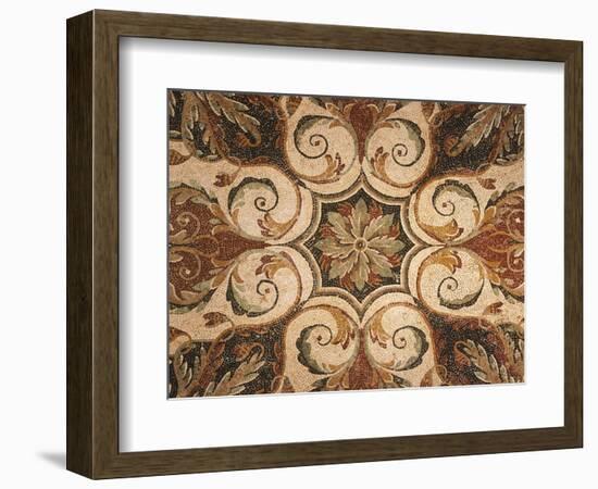 Decorative Mosaic with Floral Motifs, from Timgad-null-Framed Giclee Print