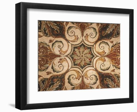 Decorative Mosaic with Floral Motifs, from Timgad-null-Framed Giclee Print