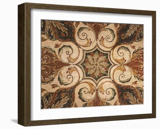 Decorative Mosaic with Floral Motifs, from Timgad-null-Framed Giclee Print