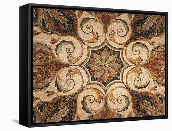 Decorative Mosaic with Floral Motifs, from Timgad-null-Framed Stretched Canvas