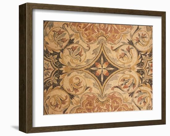 Decorative Mosaic with Floral Motifs, from Timgad-null-Framed Giclee Print