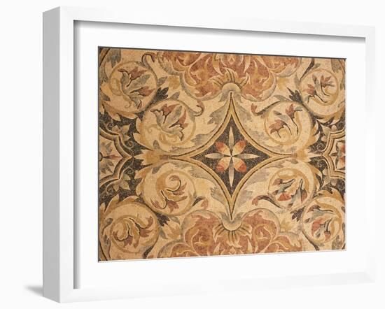 Decorative Mosaic with Floral Motifs, from Timgad-null-Framed Giclee Print