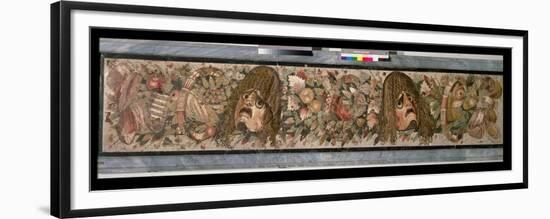 Decorative Panel Depicting Theatrical Masks, from the House of the Faun, Pompeii-Roman-Framed Premium Giclee Print