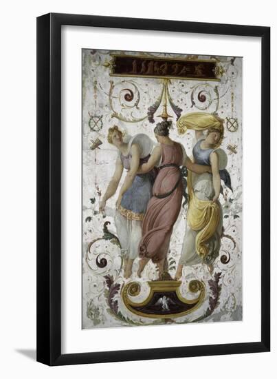 Decorative Panel with Jupiter, Juno and Dancer-Francesco Hayez-Framed Giclee Print