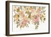 Decorative Pastel Flowers on White-Silvia Vassileva-Framed Premium Giclee Print