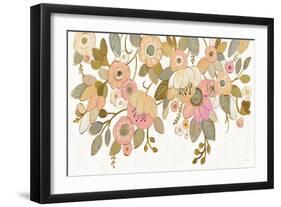 Decorative Pastel Flowers on White-Silvia Vassileva-Framed Premium Giclee Print