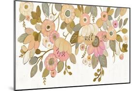 Decorative Pastel Flowers on White-Silvia Vassileva-Mounted Premium Giclee Print