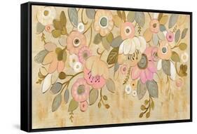 Decorative Pastel Flowers-Silvia Vassileva-Framed Stretched Canvas