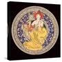 Decorative Plate with the Symbol of the Paris International Exhibition, 1897-Alphonse Mucha-Stretched Canvas