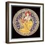 Decorative Plate with the Symbol of the Paris International Exhibition, 1897-Alphonse Mucha-Framed Giclee Print