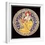 Decorative Plate with the Symbol of the Paris International Exhibition, 1897-Alphonse Mucha-Framed Giclee Print