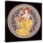 Decorative Plate with the Symbol of the Paris International Exhibition, 1897-Alphonse Mucha-Stretched Canvas