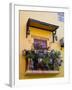 Decorative Pots on Window Balcony, Guanajuato, Mexico-Julie Eggers-Framed Premium Photographic Print