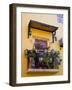 Decorative Pots on Window Balcony, Guanajuato, Mexico-Julie Eggers-Framed Photographic Print