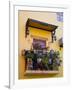 Decorative Pots on Window Balcony, Guanajuato, Mexico-Julie Eggers-Framed Photographic Print