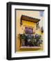 Decorative Pots on Window Balcony, Guanajuato, Mexico-Julie Eggers-Framed Photographic Print