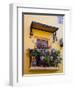 Decorative Pots on Window Balcony, Guanajuato, Mexico-Julie Eggers-Framed Photographic Print