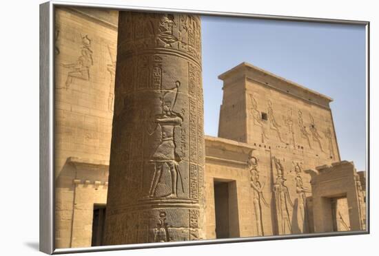 Decorative Relief on Column, from Outside the Birth House, Temple of Isis-Richard Maschmeyer-Framed Photographic Print