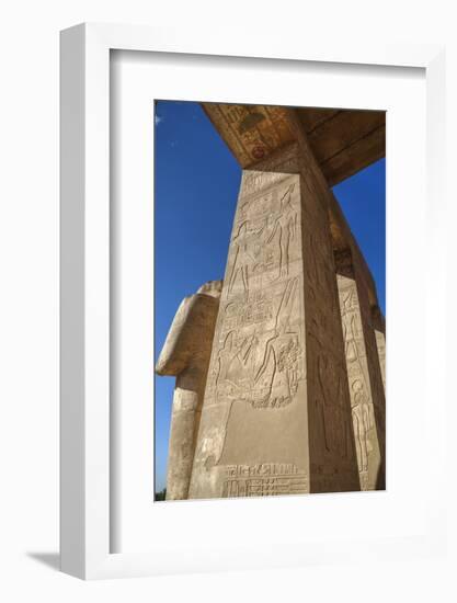 Decorative Reliefs, Hypostyle Hall, the Ramesseum (Mortuary Temple of Ramese Ii)-Richard Maschmeyer-Framed Photographic Print