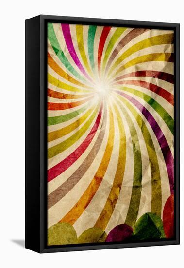 Decorative Retro Background Paper and Ornaments-Deyan Georgiev-Framed Stretched Canvas