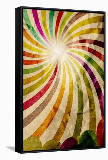 Decorative Retro Background Paper and Ornaments-Deyan Georgiev-Framed Stretched Canvas