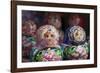 Decorative Russian Dolls for Sale, St. Petersburg, Russia, Europe-Martin Child-Framed Photographic Print