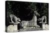 Decorative Statues of Chateau Des Beauvau-Craon-Bartholomew Passarotti-Stretched Canvas