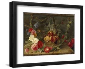 Decorative Still-Life Composition with a Basket of Fruit-Jan van Kessel the Elder-Framed Giclee Print