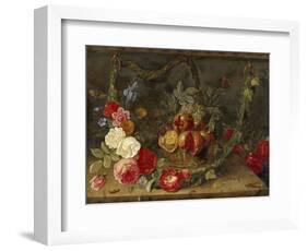 Decorative Still-Life Composition with a Basket of Fruit-Jan van Kessel the Elder-Framed Giclee Print