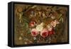 Decorative Still-Life Composition with a Garland of Flowers-Jan van Kessel the Elder-Framed Stretched Canvas